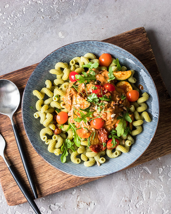 Vegane Hummus Pasta von Byodo