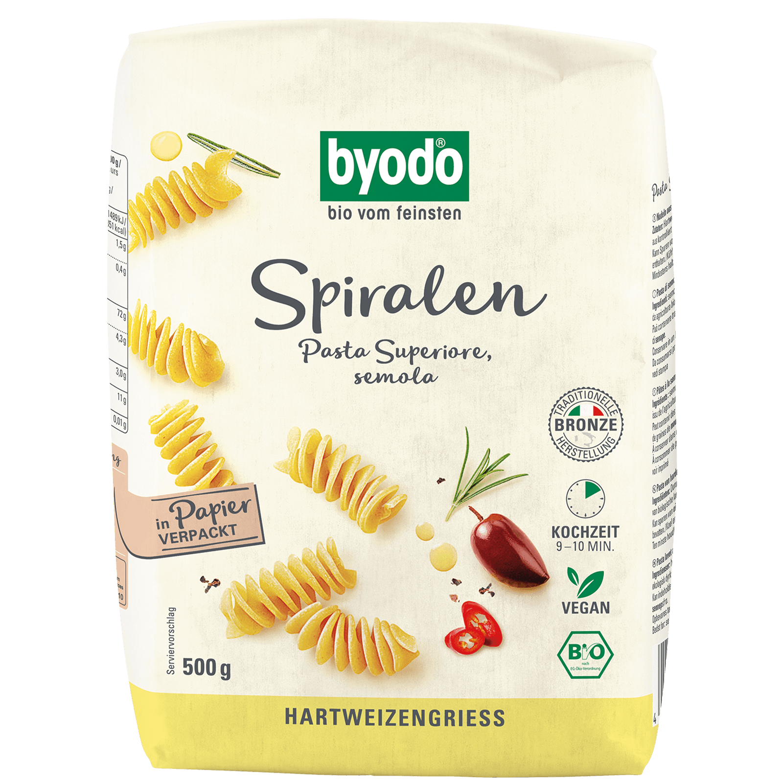 Bio-Spiralen hell 500 Gramm