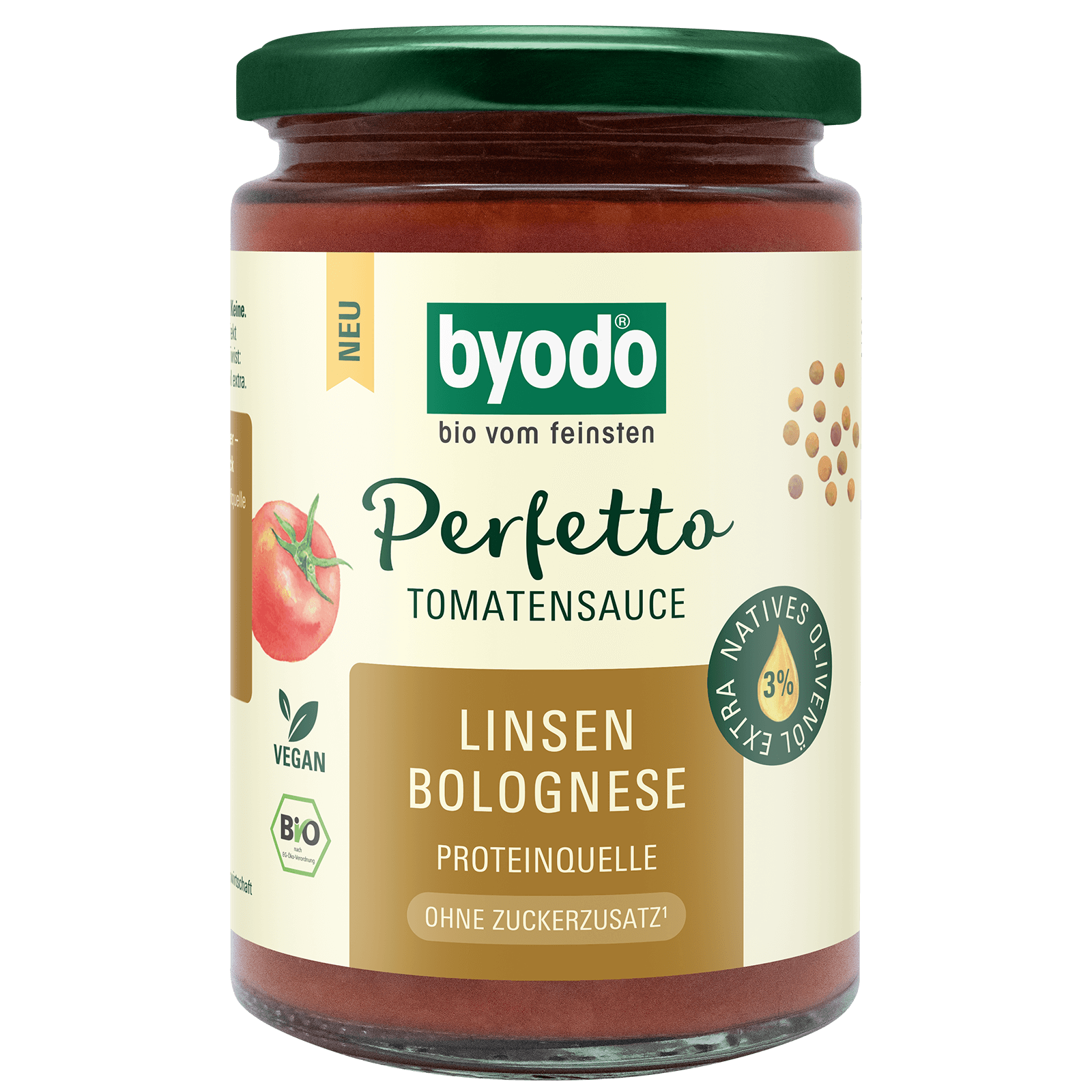 Bio-Tomatensauce Linsen Bolognese 340 Milliliter