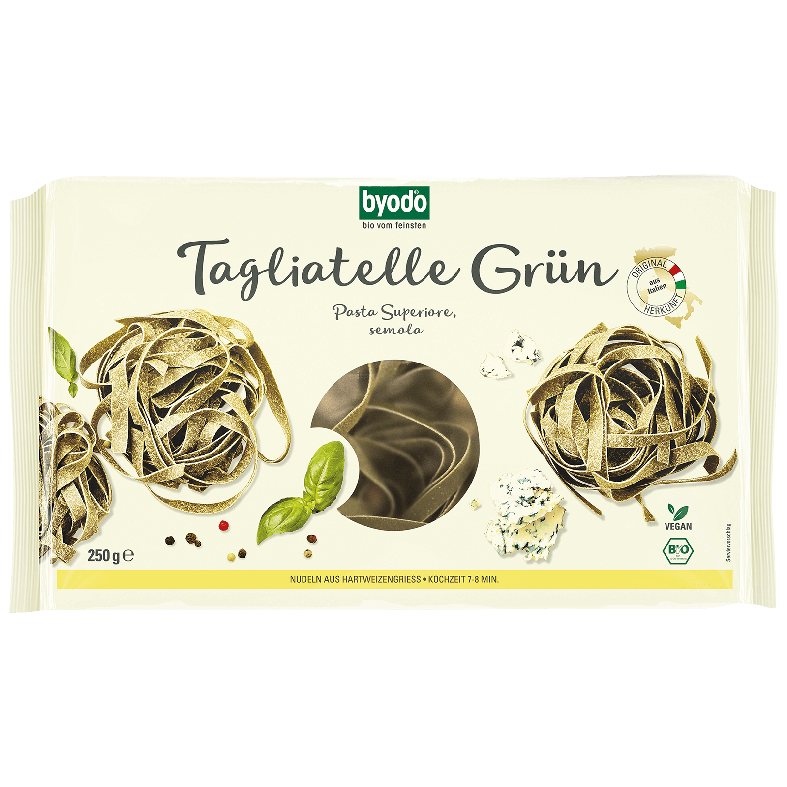Bio-Tagliatelle gruen 250 Gramm