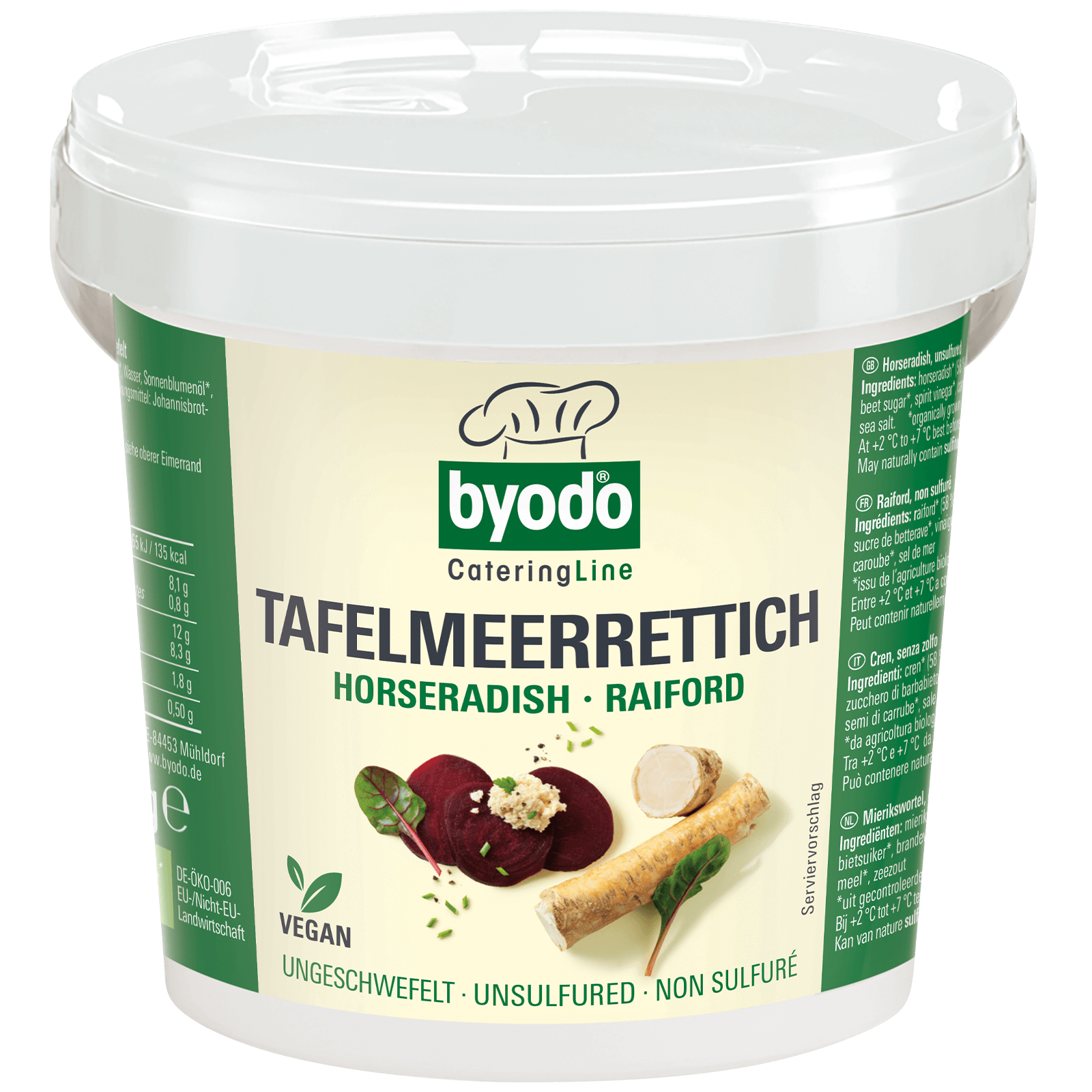 Bio-Tafelmeerrettich im 1kg Eimer