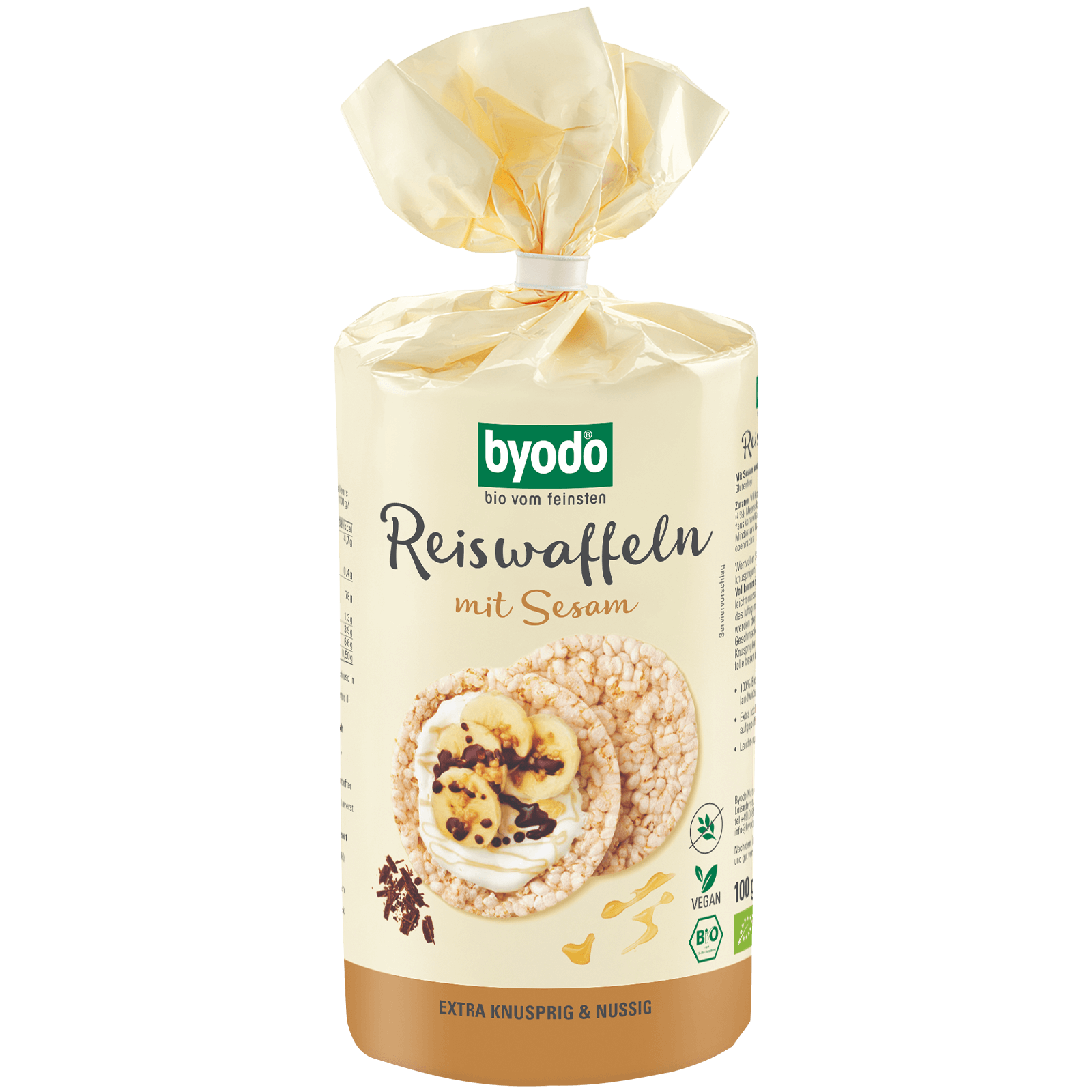 Bio-Reiswaffeln mit Sesam