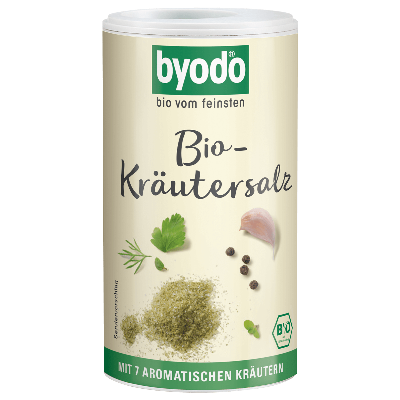 Bio-Kraeutersalz in der Streudose