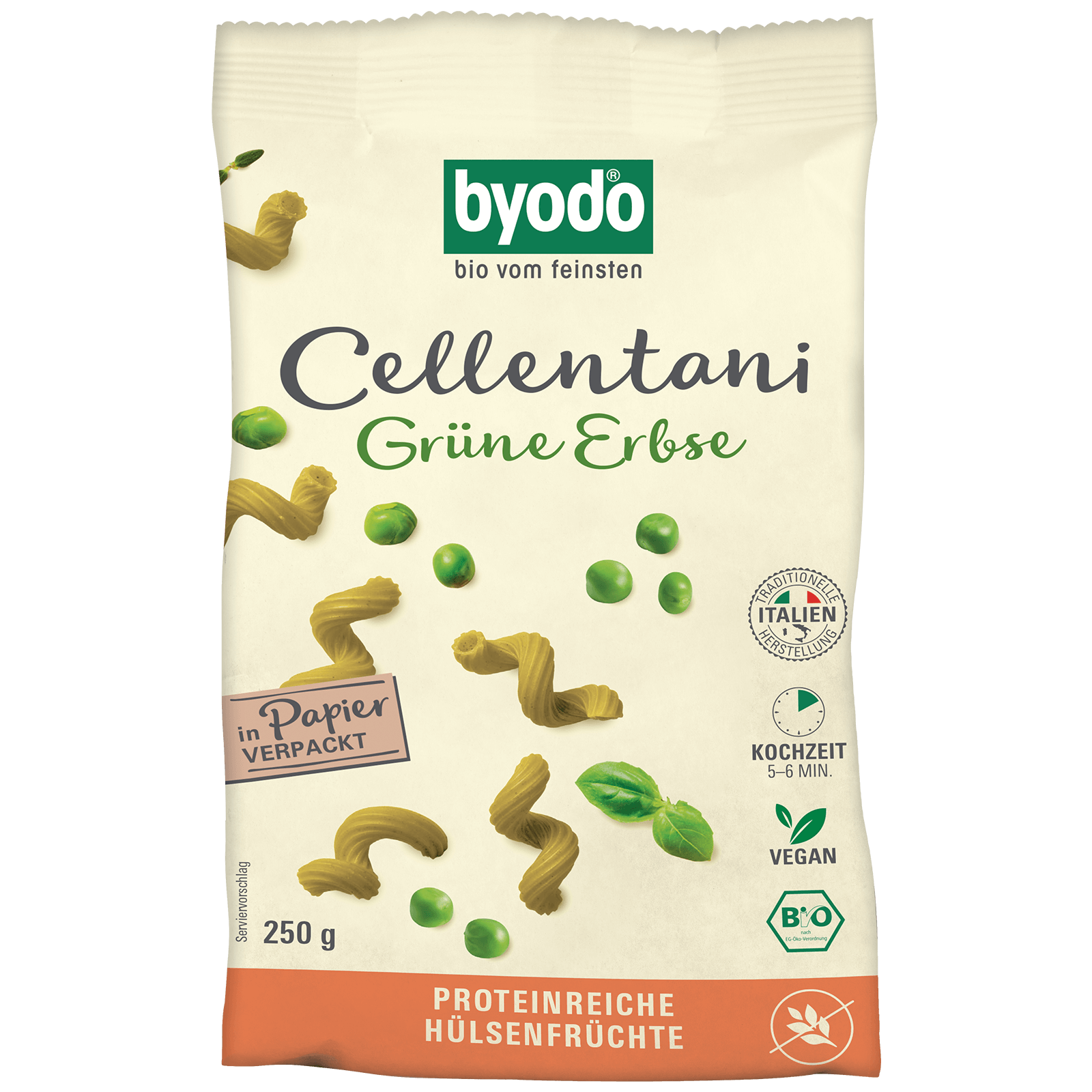 Cellentani, Grüne Erbse