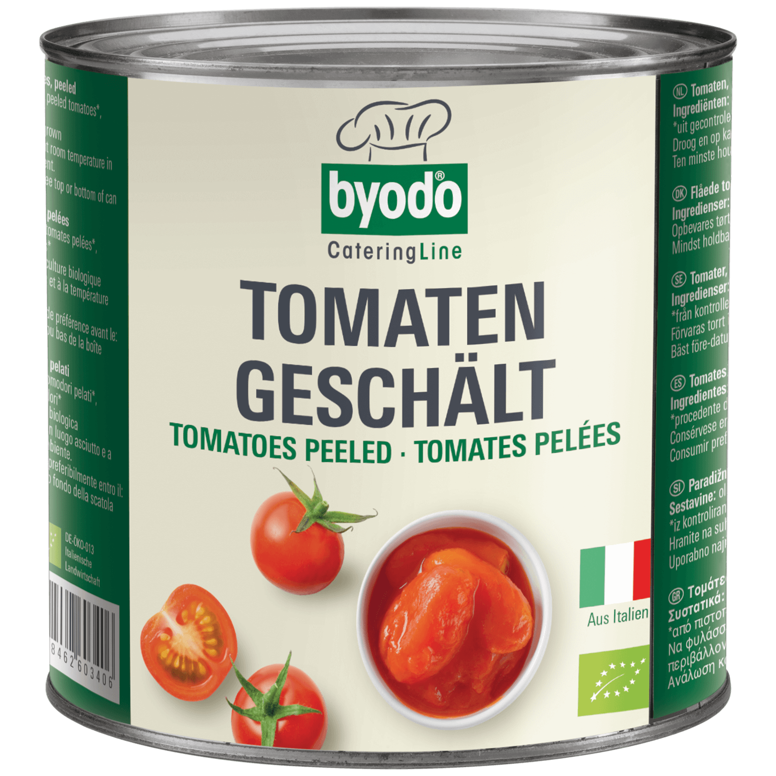Bio-Tomaten geschaelt