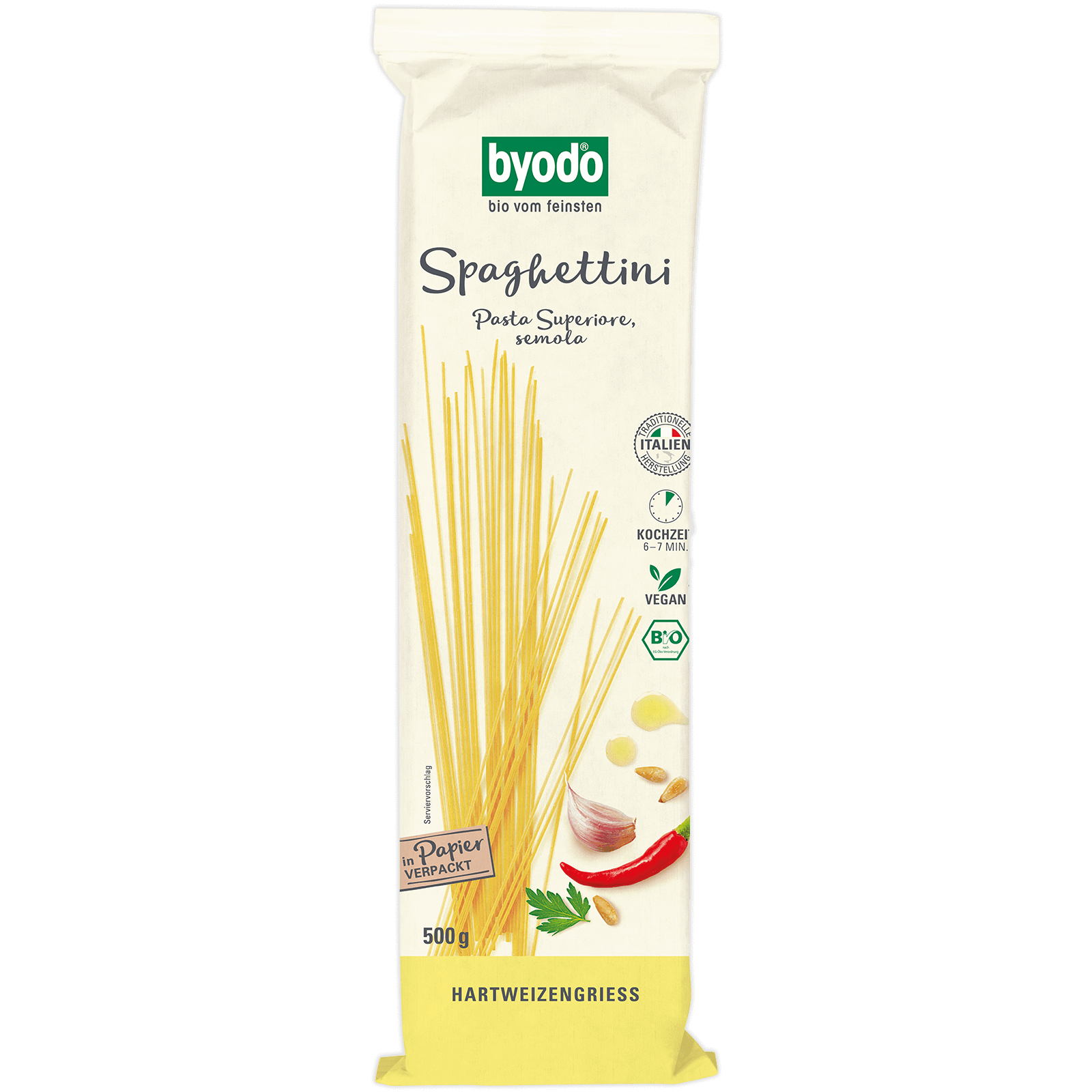 Bio-Spaghettini hell 500 Gramm