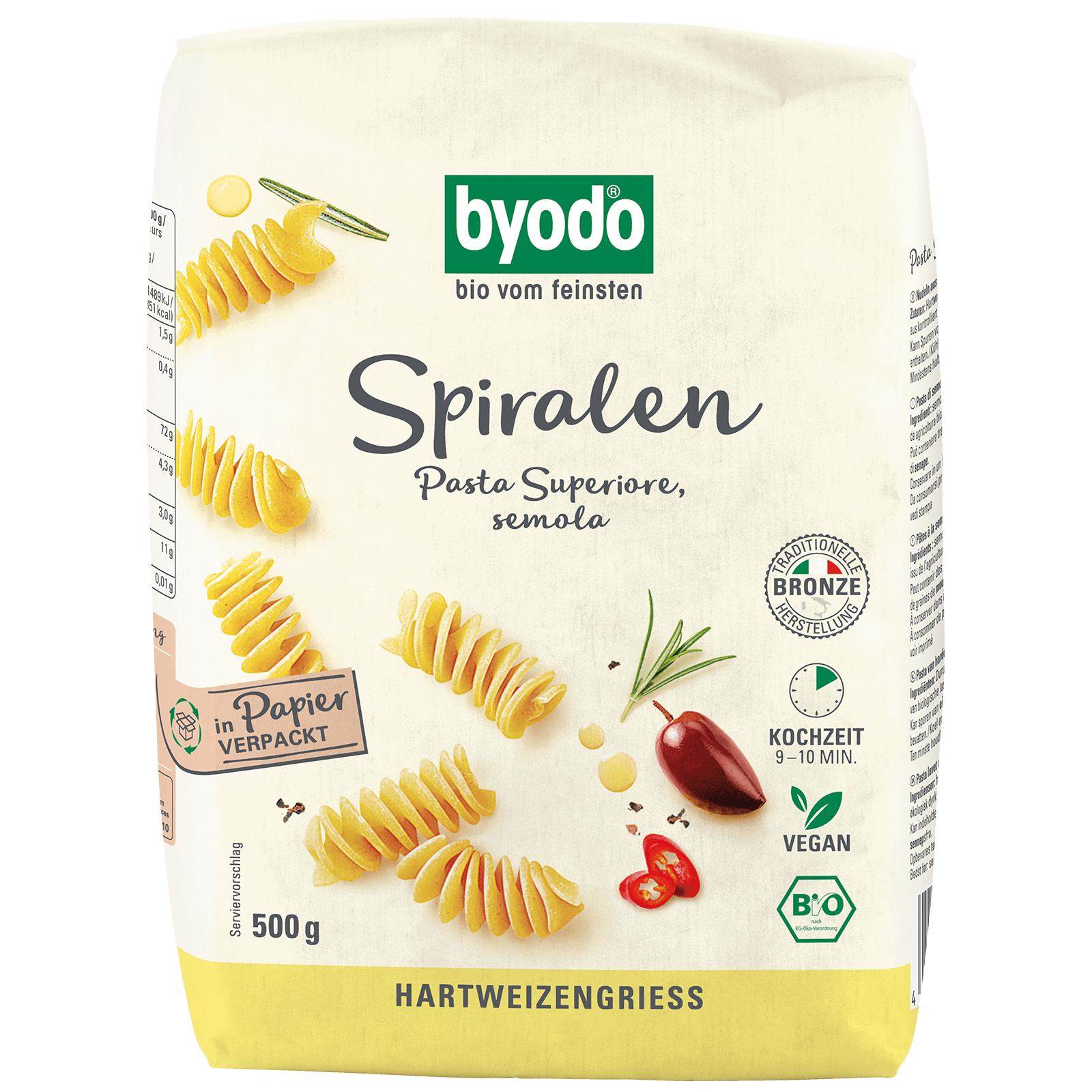 Bio-Spiralen hell 500 Gramm