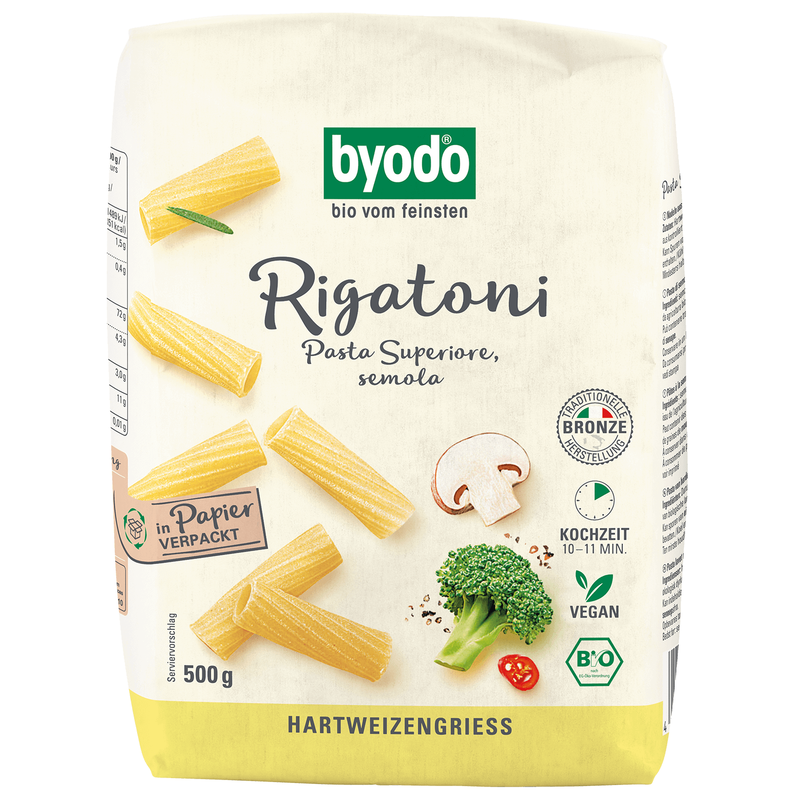 Bio-Rigatoni hell 500 Gramm